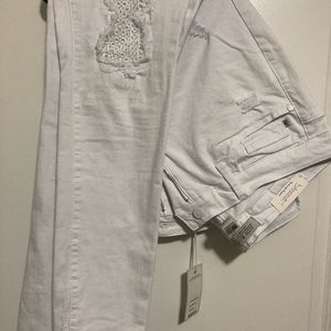 NWT Judy Blue white lace patch jeans size 13